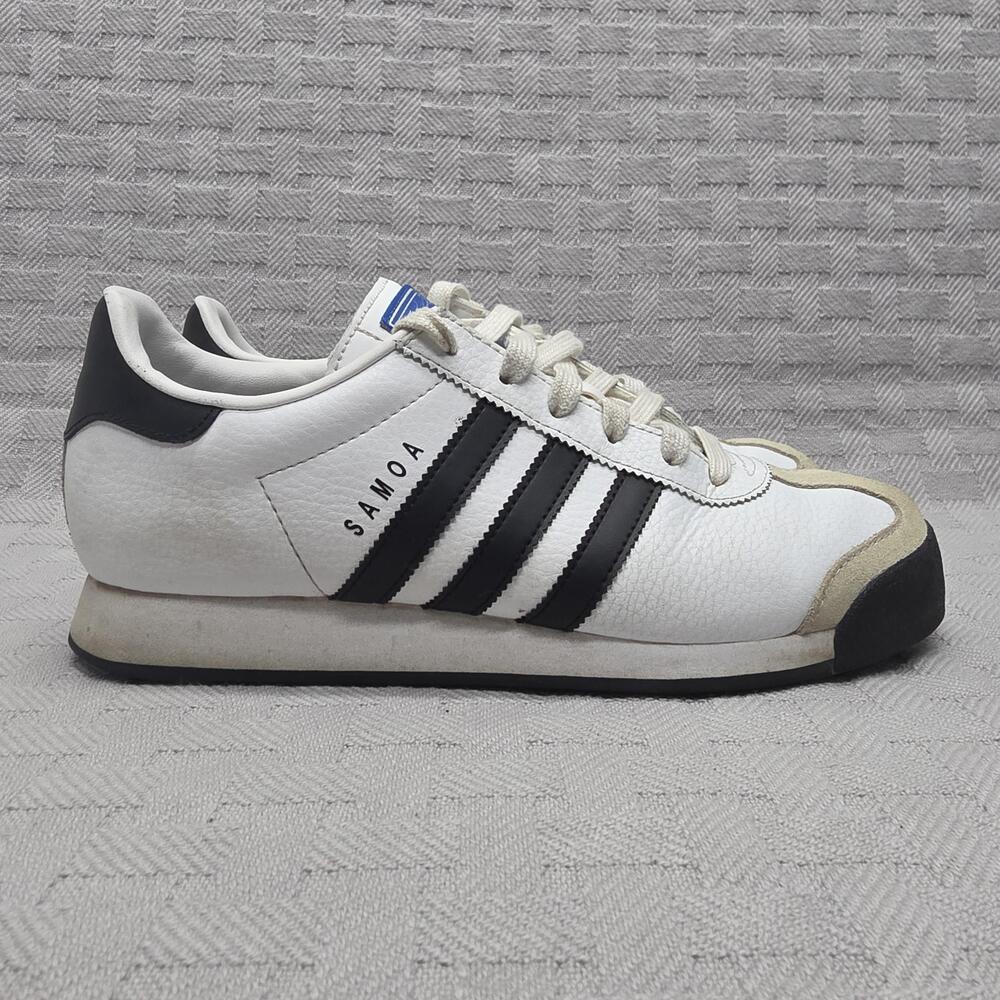 Adidas Samoa Shoes Mens Size 8 White Leather Casual Sneakers 675033